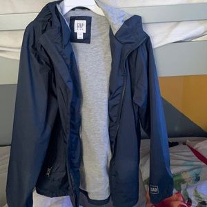Gap navy blue rain jacket size 10 boys